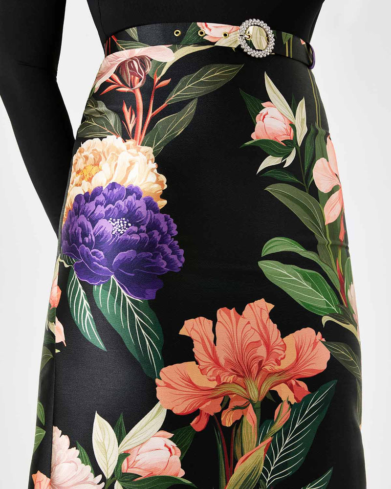 Paz Taffeta Skirt - Majestic Black media 3