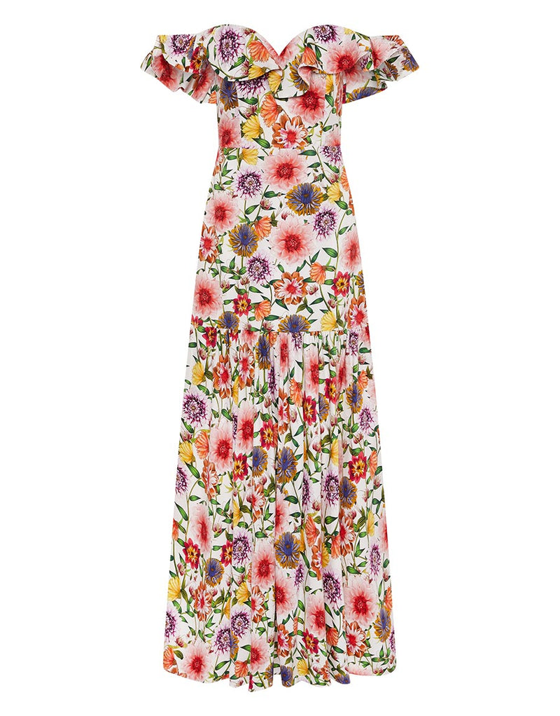 Jazella Cotton Maxi Dress - Summer Garden Pink media 6