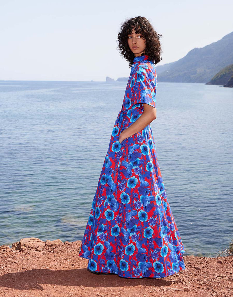 Posie Cotton Maxi Dress - Venus Shell Blue media 2