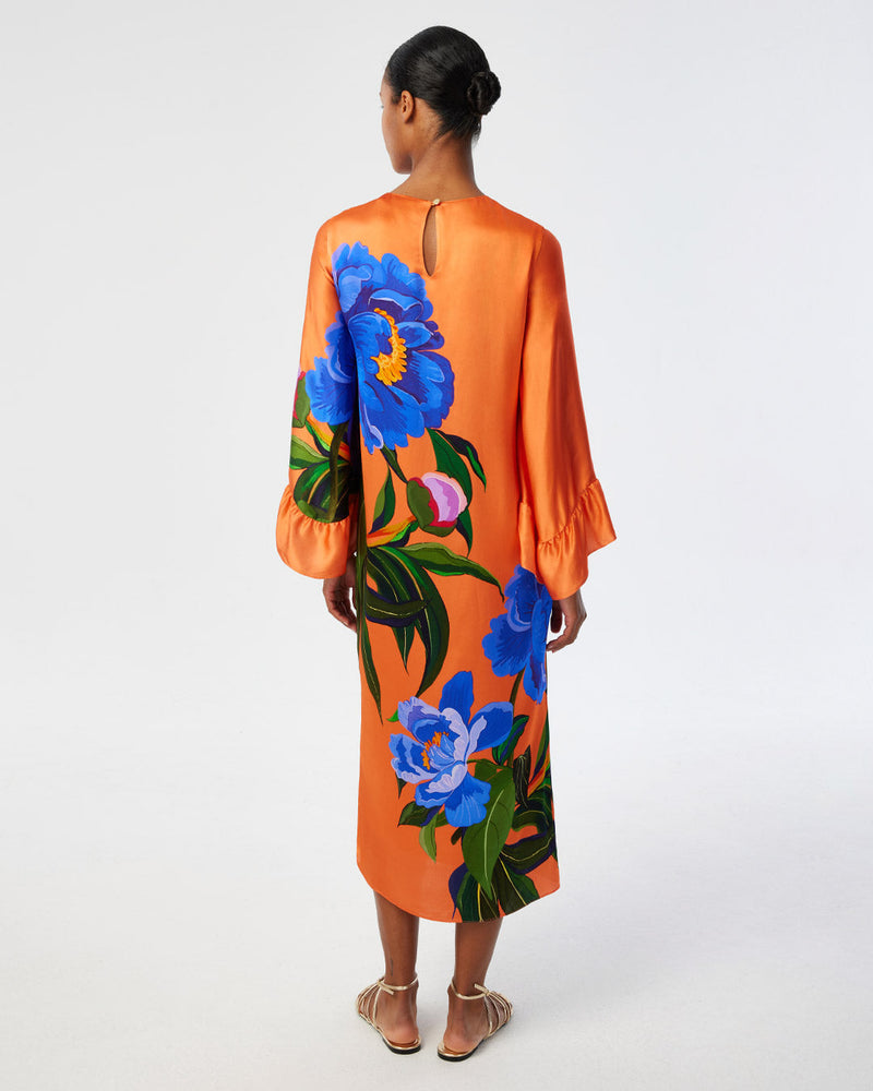 Celeste Satin Midi Dress - Floral media 3