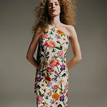 bianca cotton maxi dress Magical Blossom Pink Bianca Linen Maxi Dress