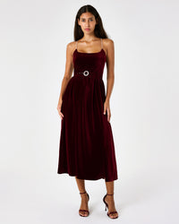 Arden Velvet Dress - Wine media 2