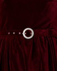 Arden Velvet Dress - Wine media 5