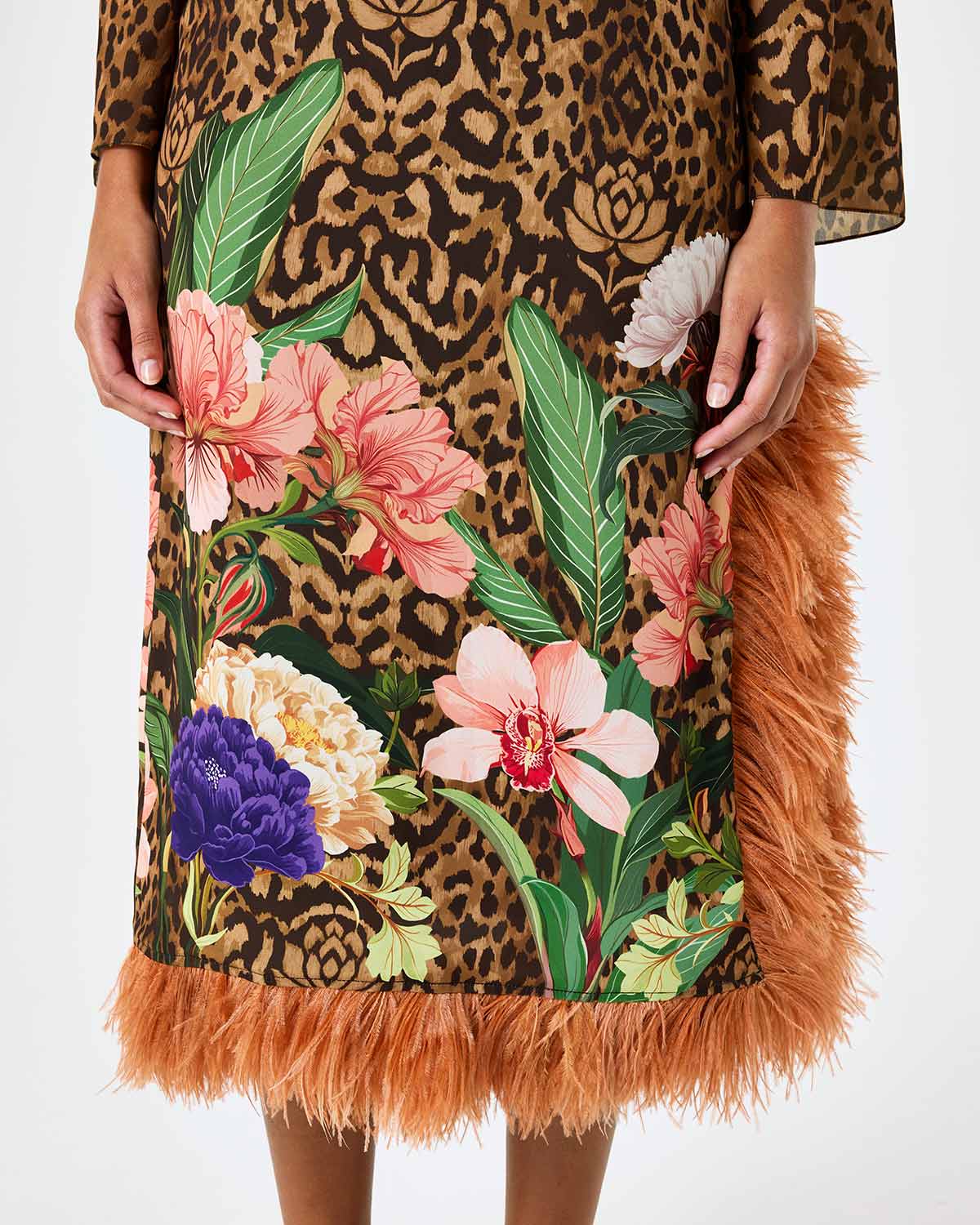 Seraphina Crepe Dress - Leopard Floral media 5