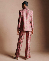 Quinn Jacquard Jacket - Pink & Gold media 3