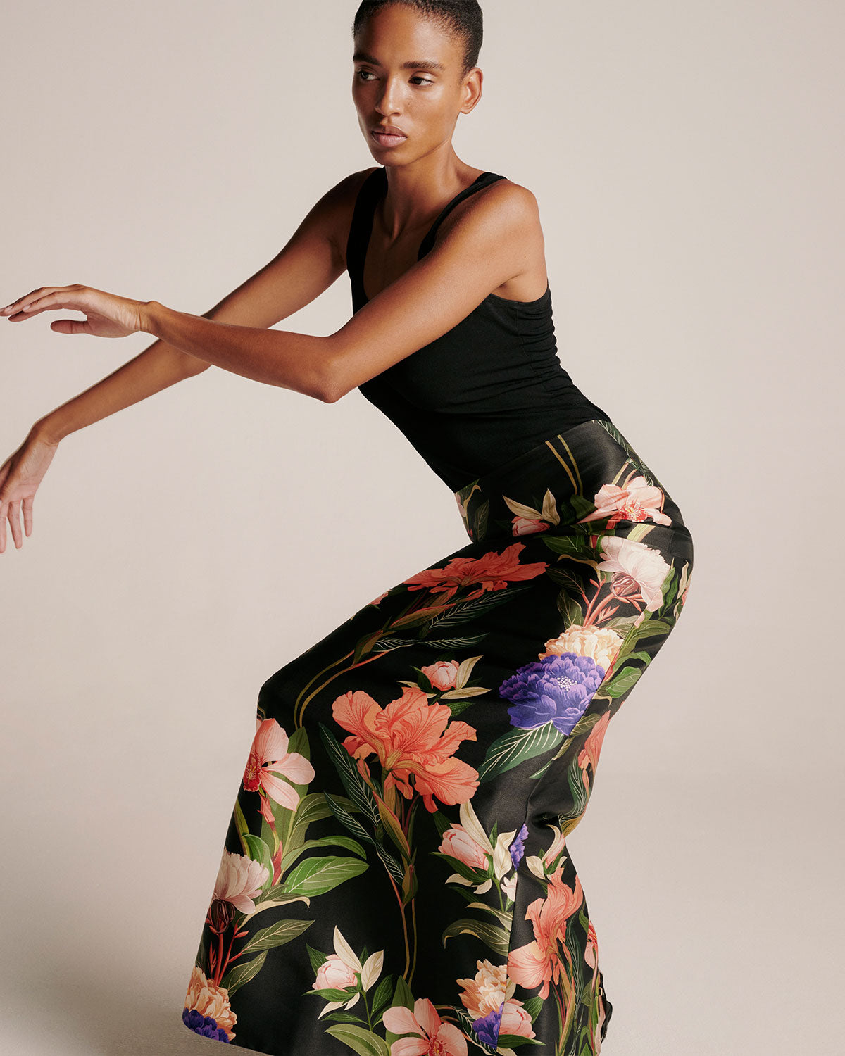 Paz Taffeta Skirt - Majestic Black media 1