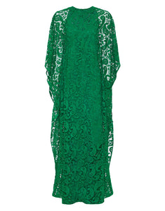 Eloise Lace Maxi Dress - Emerald Paisley