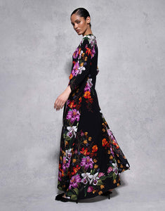 Eloise Crepe Maxi Dress - Painterly Flower