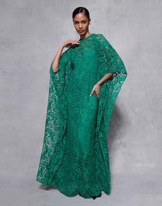 Eloise Lace Maxi Dress - Emerald Paisley