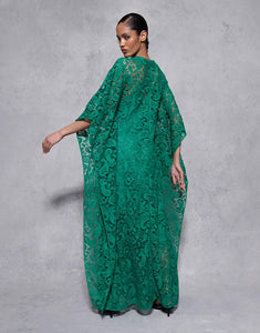 Eloise Lace Maxi Dress - Emerald Paisley