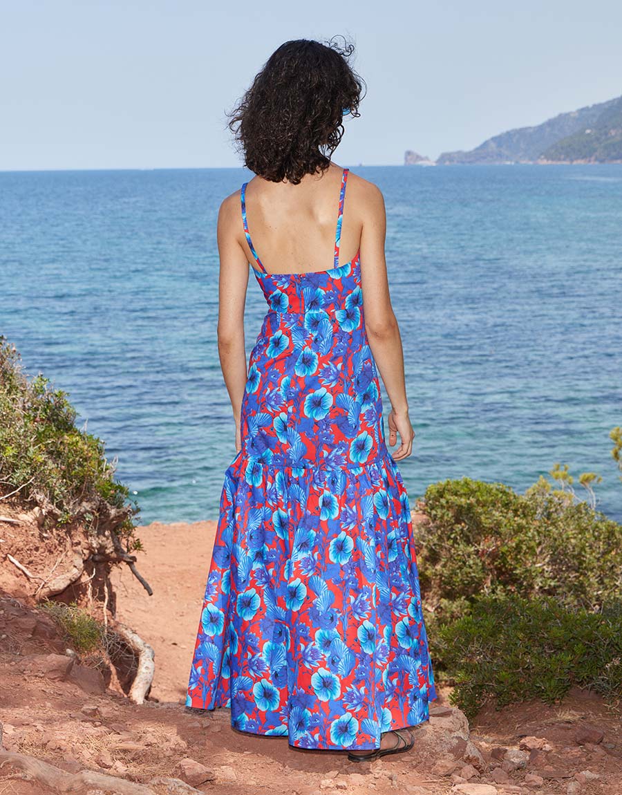 Cordiela Cotton Midi Dress - Venus Shell Blue Borgo de Nor Cordiela Cotton Midi Dress - Venus Shell Blue Borgo de Nor