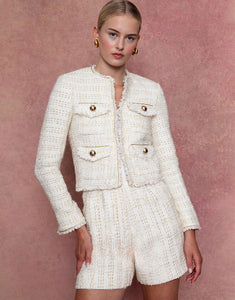 Venetia Tweed Jacket - Cream