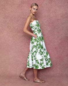 Dani Pique Midi Dress - Antigua Green