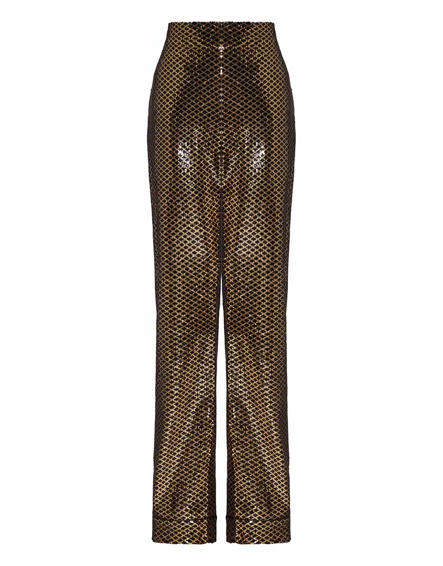 Black Glitter Sequin Wide Leg Pant | PrettyLittleThing USA