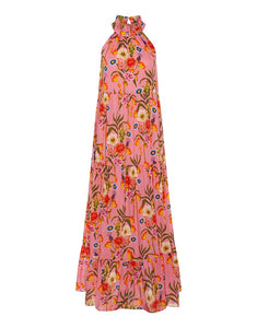 Pandora Voile Maxi Dress - Vila Floral Pink
