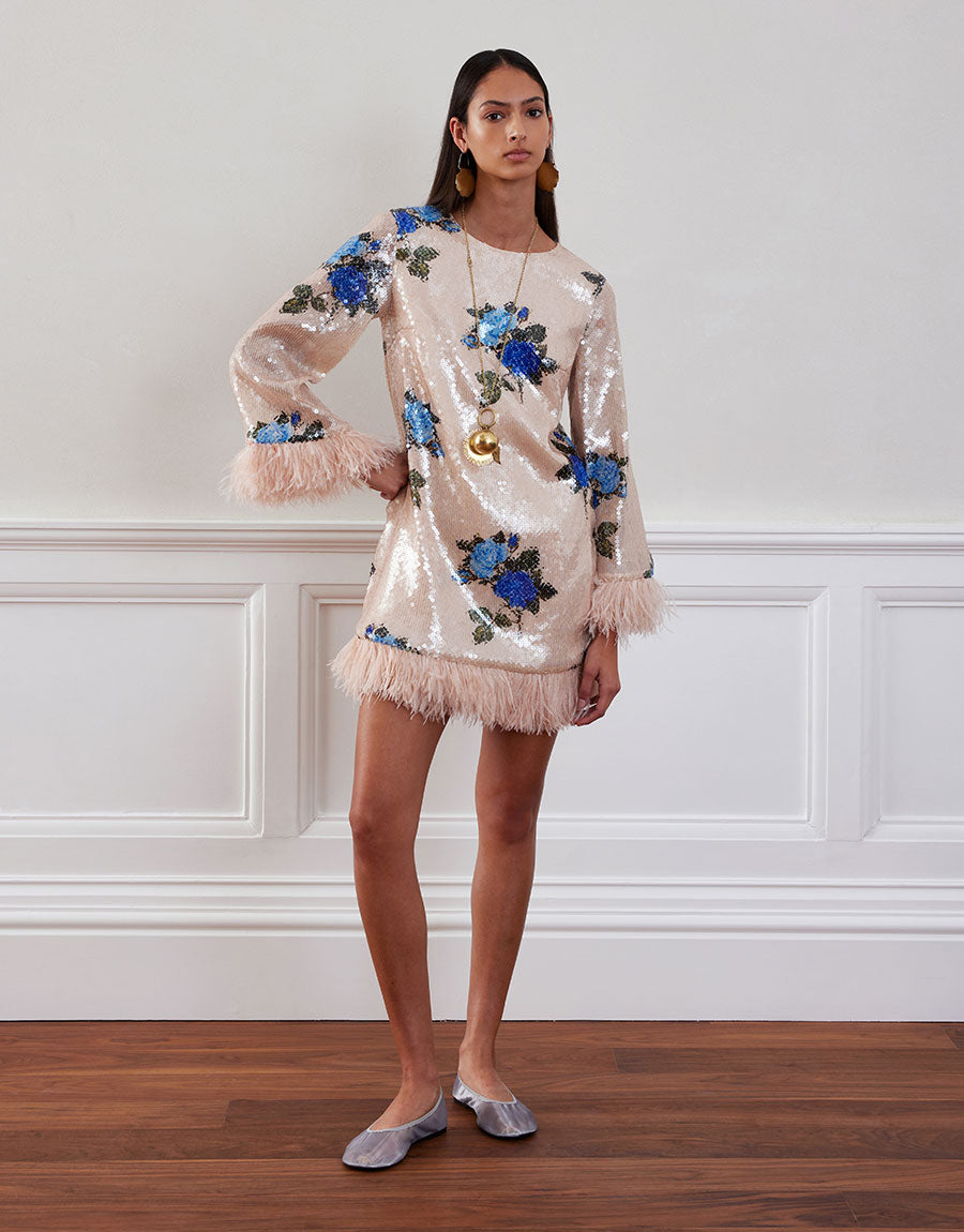 stevie long sleeve dress Stevie Sequin Mini Dress