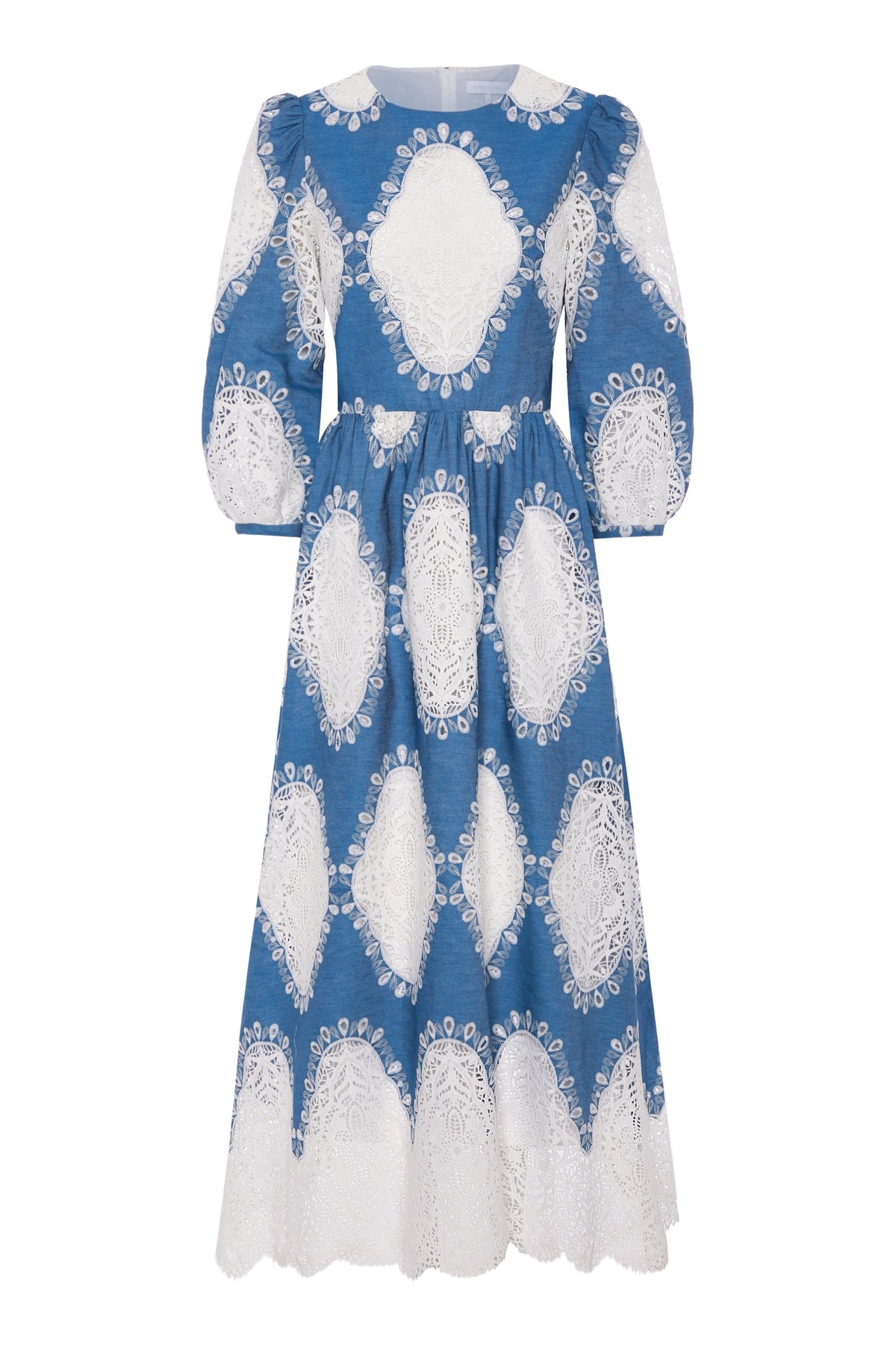 Constance Broderie Anglaise Midi Dress - Lace/denim media 6