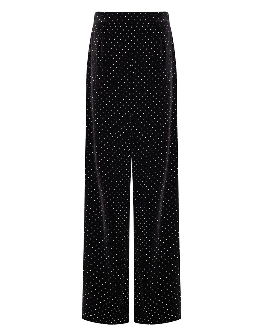 Henley Velvet Trouser - Crystal Black - Sale media 5
