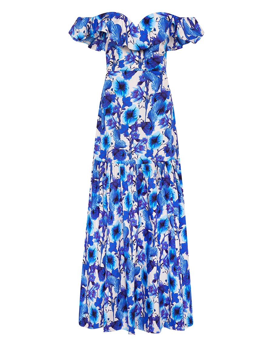 Jazella Cotton Maxi Dress - Venus Shell Blue media 5