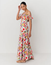 Jazella Cotton Maxi Dress - Summer Garden Pink media 3