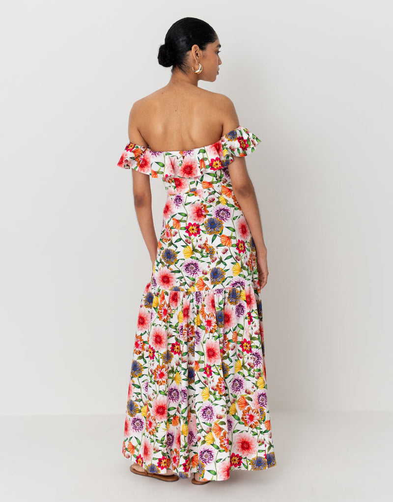 Jazella Cotton Maxi Dress - Summer Garden Pink media 4