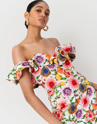 Jazella Cotton Maxi Dress - Summer Garden Pink media 5