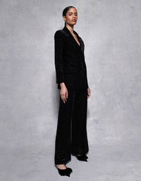 Henley Velvet Trouser - Crystal Black - Sale media 3