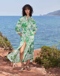 Bianca Cotton Maxi Dress - Calypso Green media 1