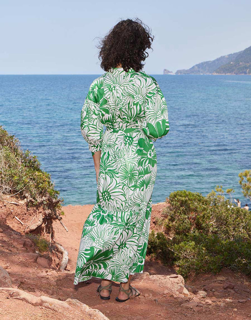 Bianca Cotton Maxi Dress - Calypso Green media 2