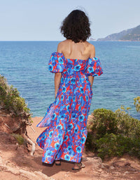 Julia Cotton Maxi Dress - Venus Shell Blue media 3
