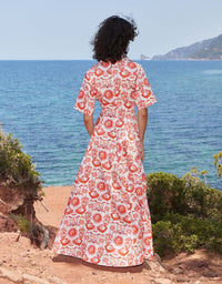 Posie Cotton Maxi Dress - Summer Sun Red media 3