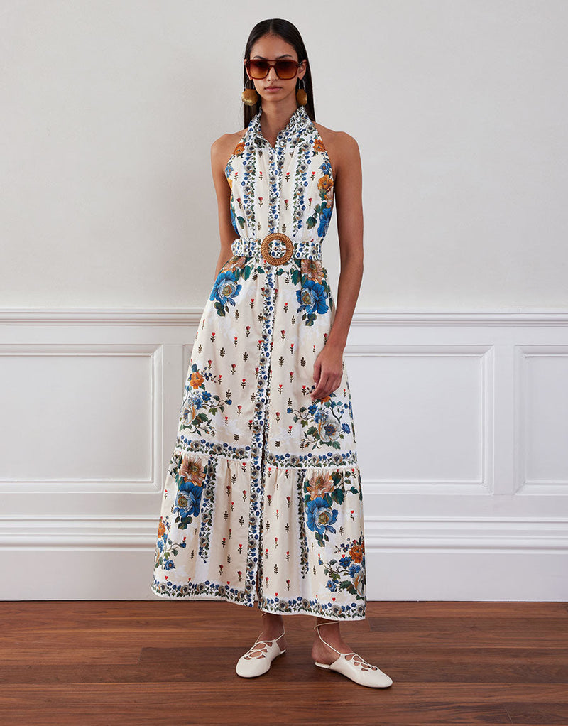 Biba Cotton Maxi Dress - Magical Blossom Cream media 1
