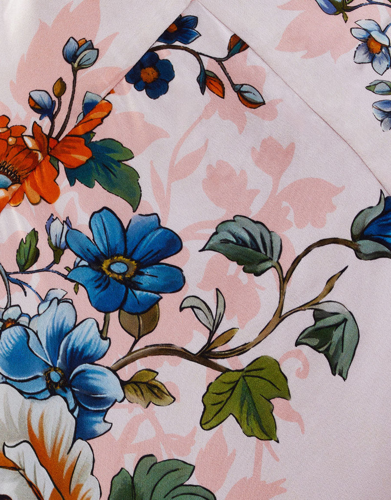 Olive Crepe Maxi Dress - Magical Blossom Pink media 4