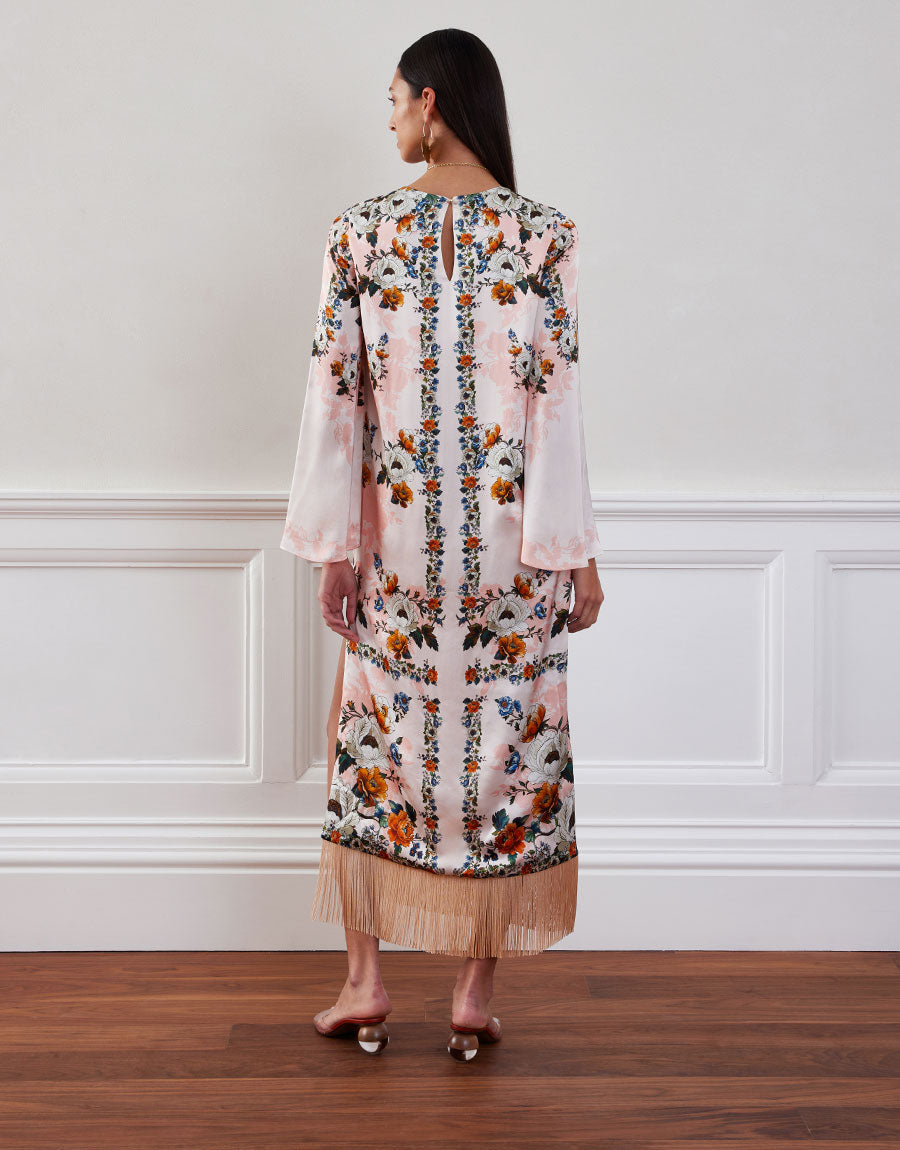 Seraphina Crepe Midi Dress - Magical Blossom Pink media 2