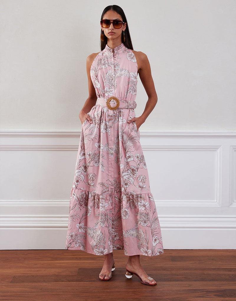 Biba Maxi Dress - Jungle Pink media 1