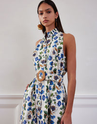 Biba Cotton Maxi Dress - Off White Vine Flower media 1