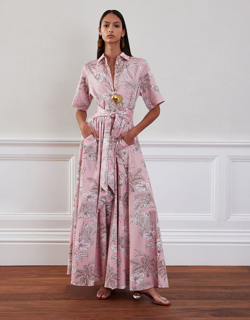 Posie Cotton Maxi Dress - Jungle Pink media 2