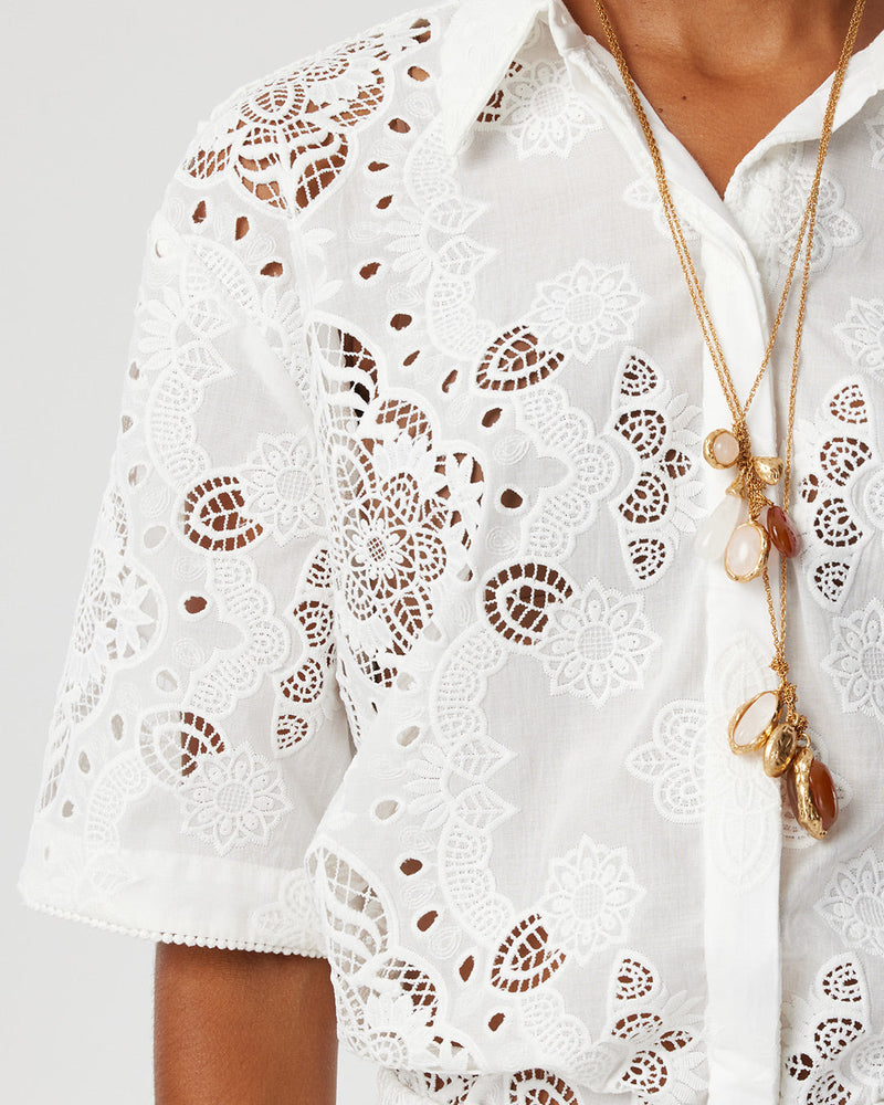 Akari Lace Top - White media 4