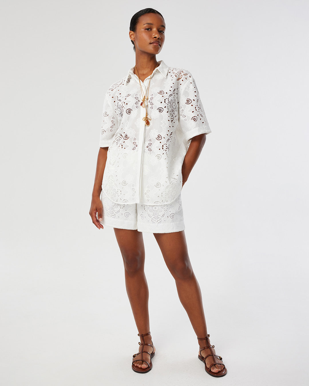 Akari Lace Top - White media 2