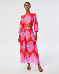 Rhea Lace Skirt - Red media 3