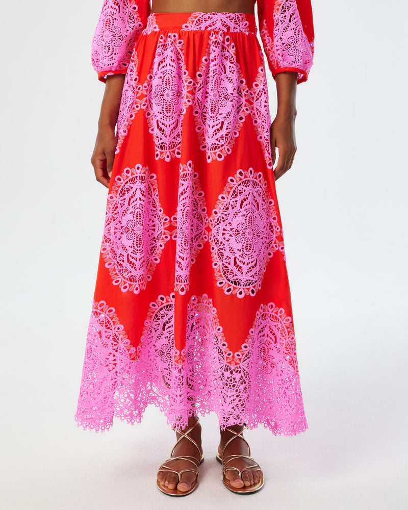 Rhea Lace Skirt - Red media 2