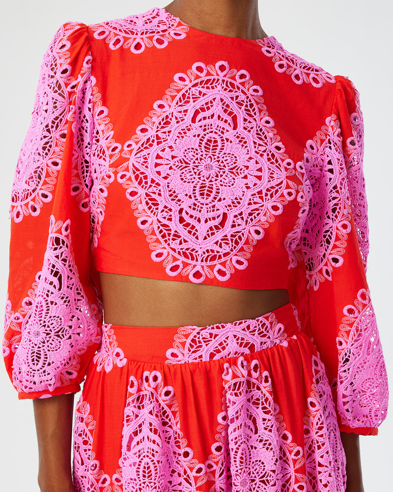 Rhea Top Lace Top - Red media 4