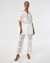 Joshua Lace Trouser - White media 1