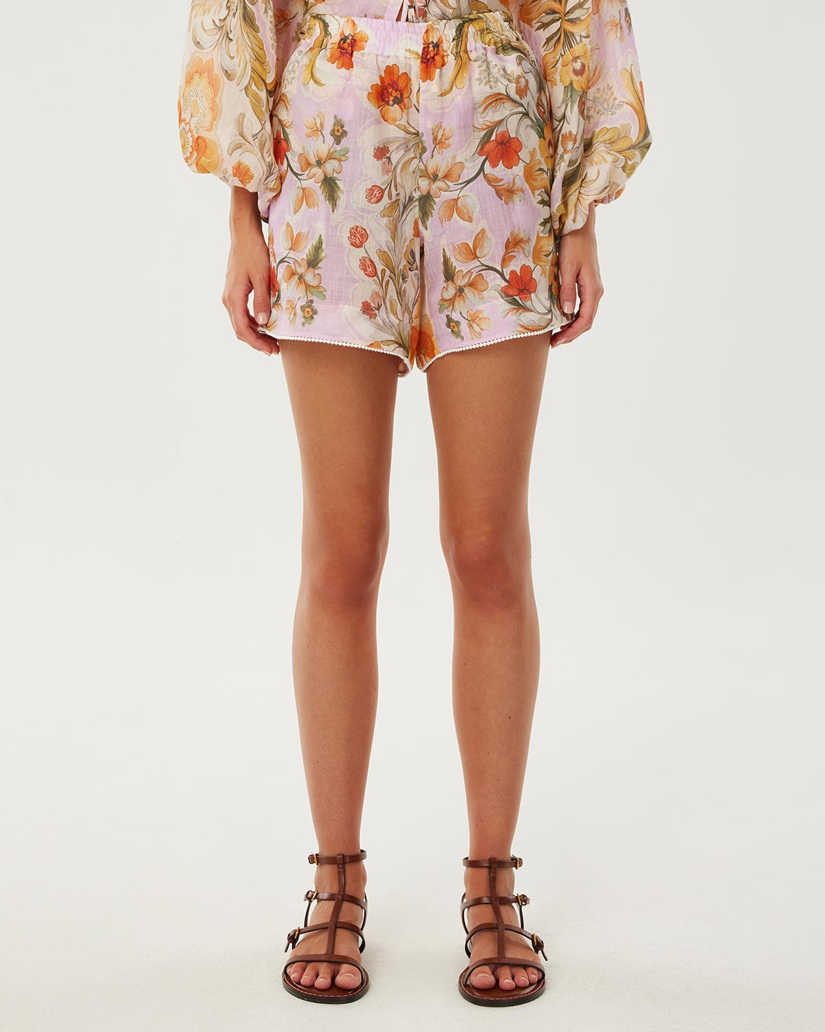 Bizzy Rami Shorts - Sun Fire Garden - Lilac media 2