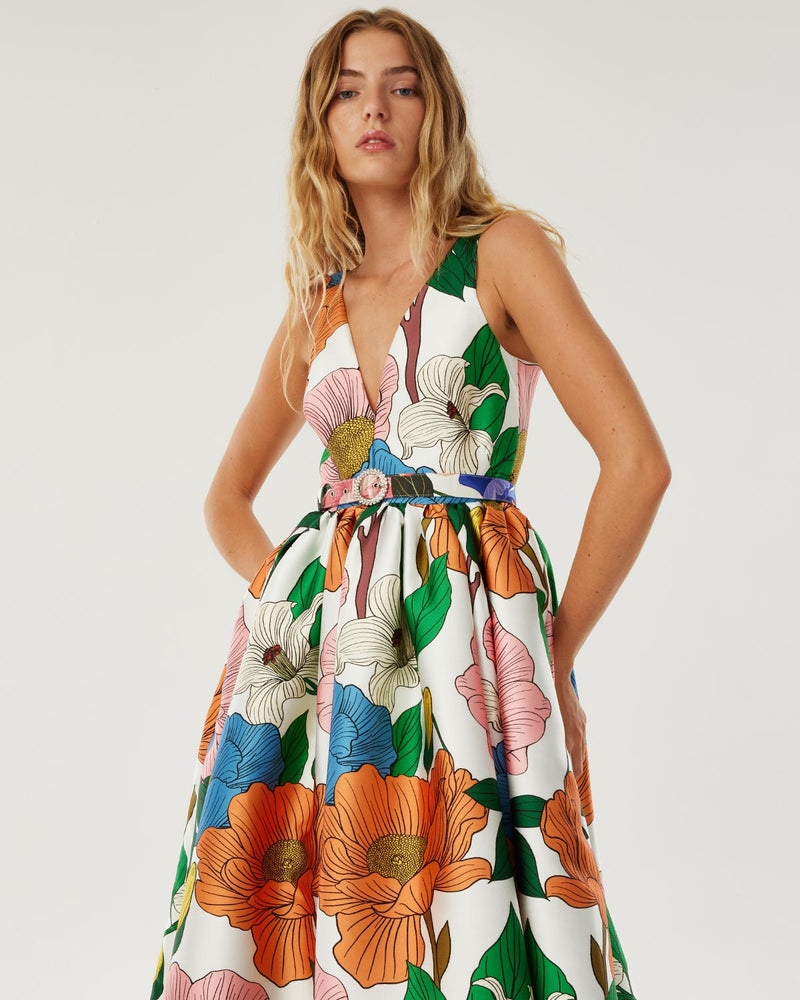 Isabella Taffeta Maxi Dress - Salento media 2