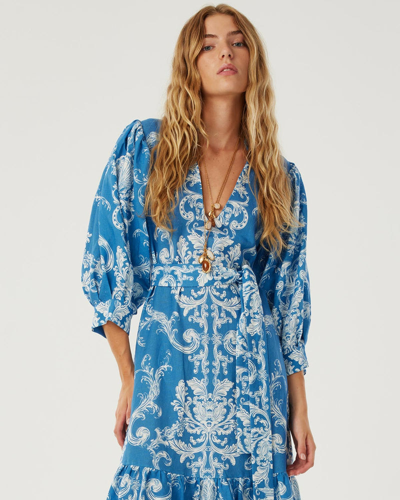 Lourdes Linen Maxi Dress - Barocco media 1