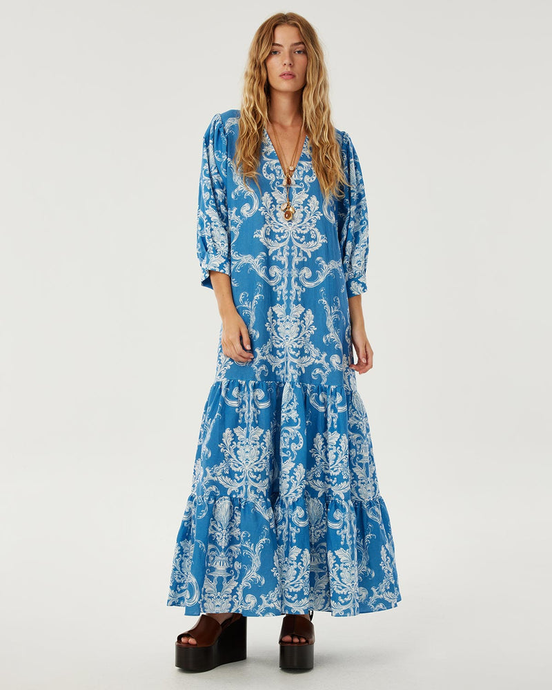 Lourdes Linen Maxi Dress - Barocco media 2