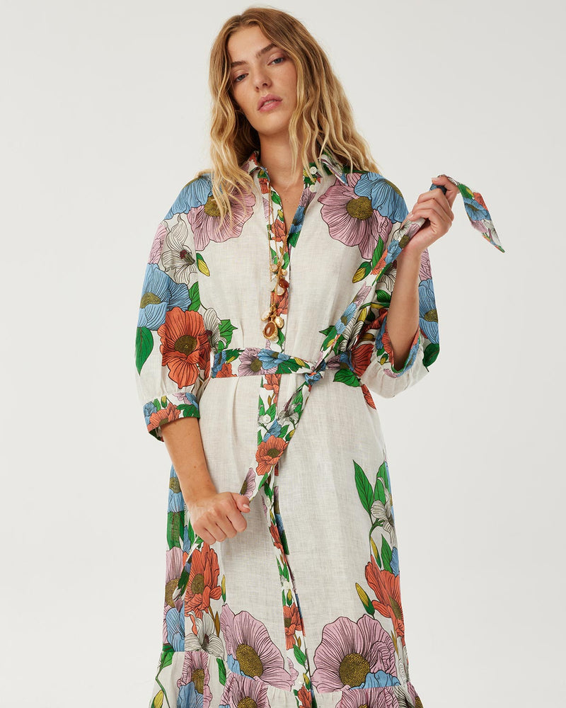 Bianca Linen Maxi Dress - Salento Placement media 2