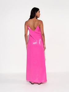 Jojo Sequin Maxi Dress - Fuchsia Pink