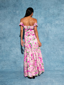 Farrah Cotton Maxi Dress - Antheia Pink